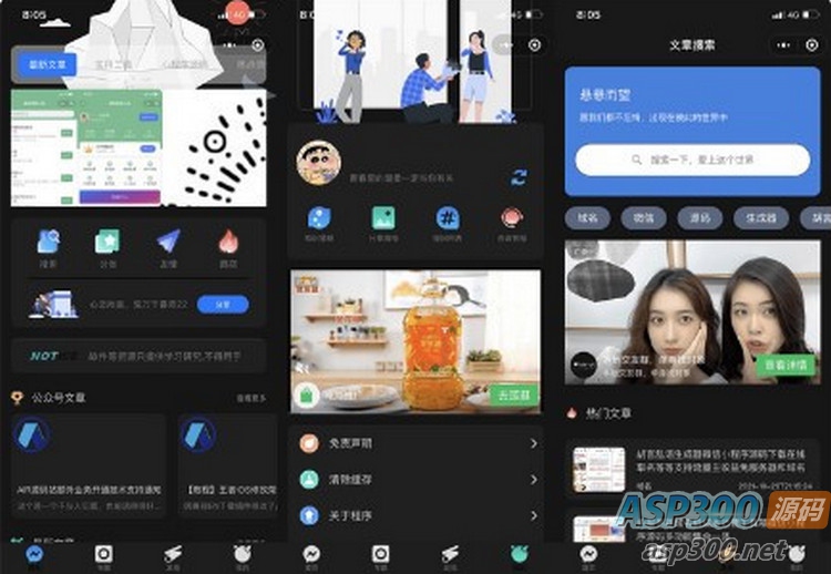 魔改版wordpress博客小程序源码，漂亮UI，无限弹窗广告